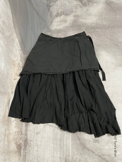 asymmetric belts midi skirt, euro label