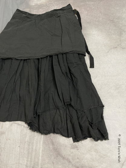 asymmetric belts midi skirt, euro label