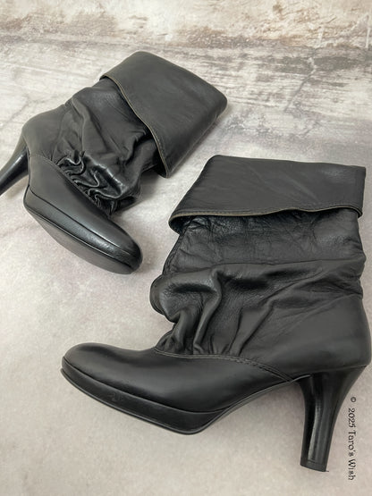 eu37.5-eu38 foldover slouch boots, japanese label