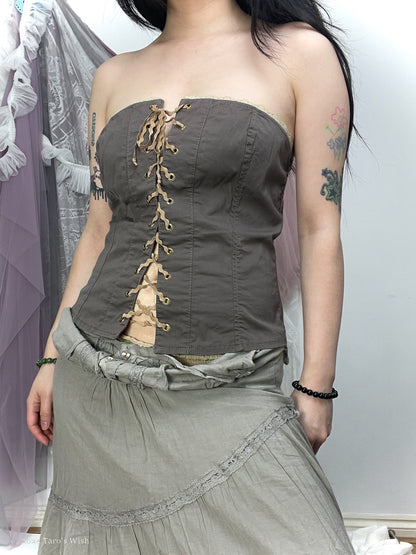 lace up bustier, euro label