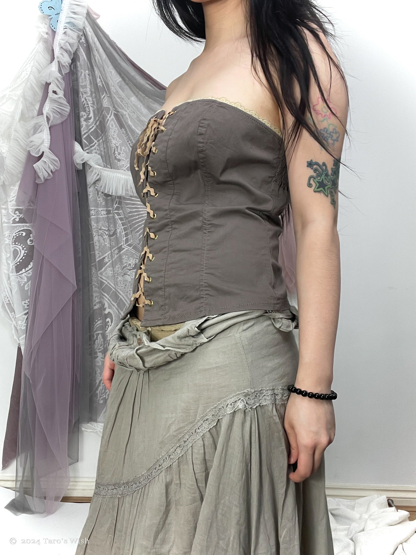 lace up bustier, euro label