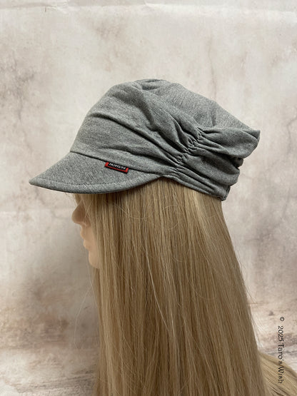 ruched grey cap