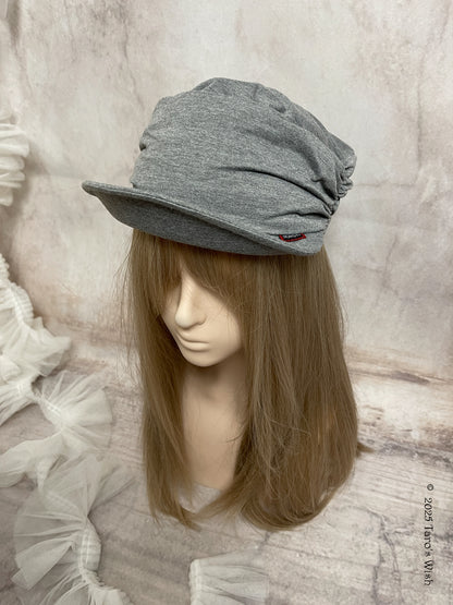 ruched grey cap