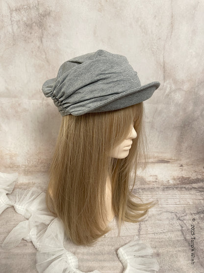 ruched grey cap