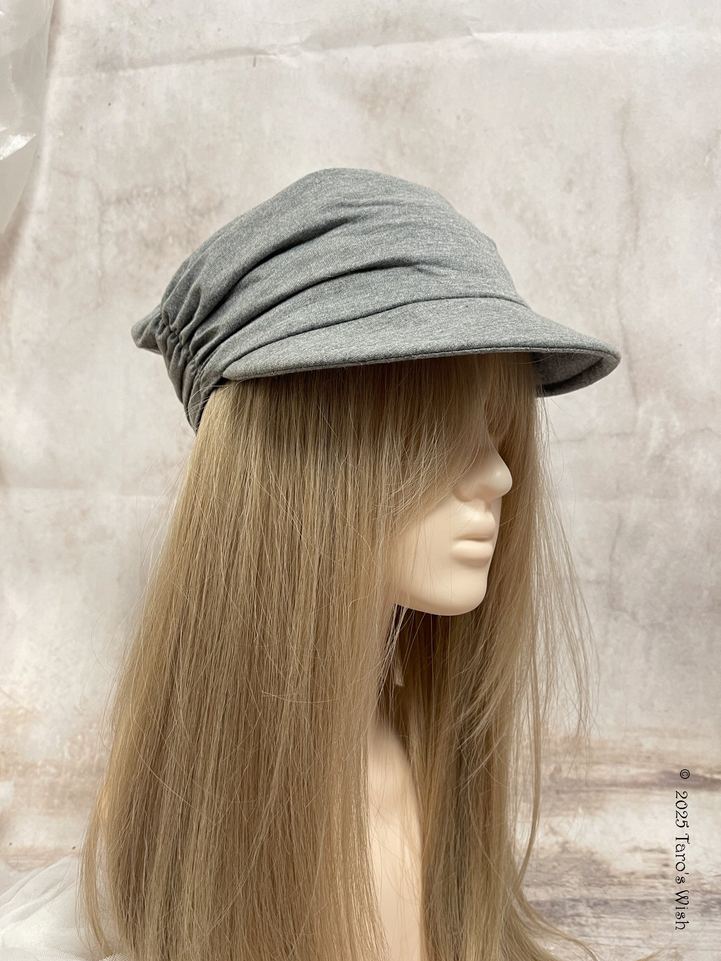 ruched grey cap