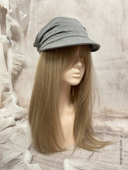 ruched grey cap