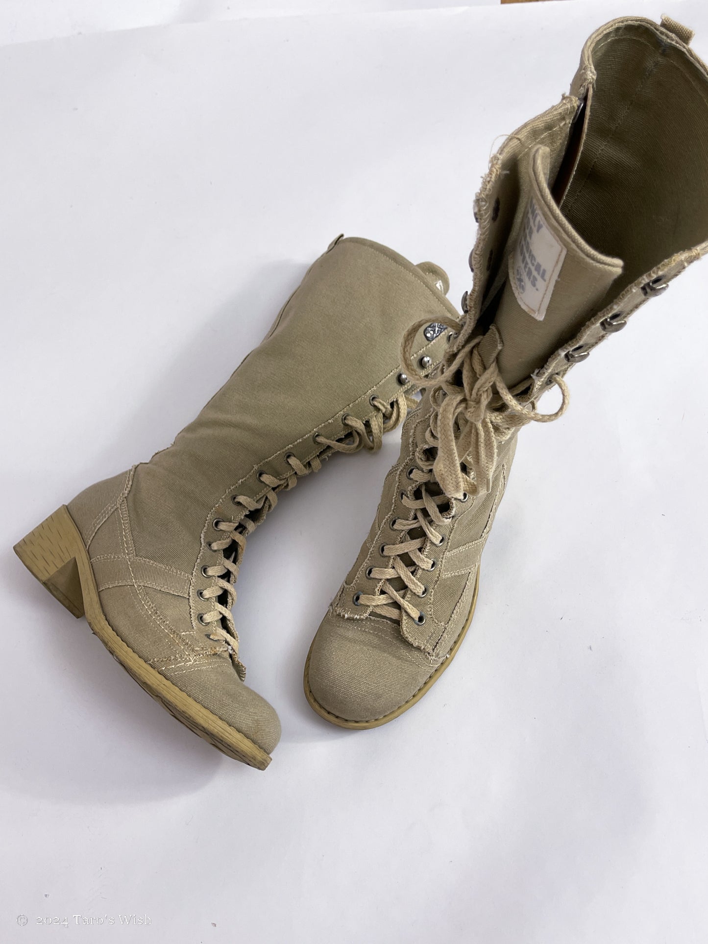 beige lace up heeled boots, EU36, euro label