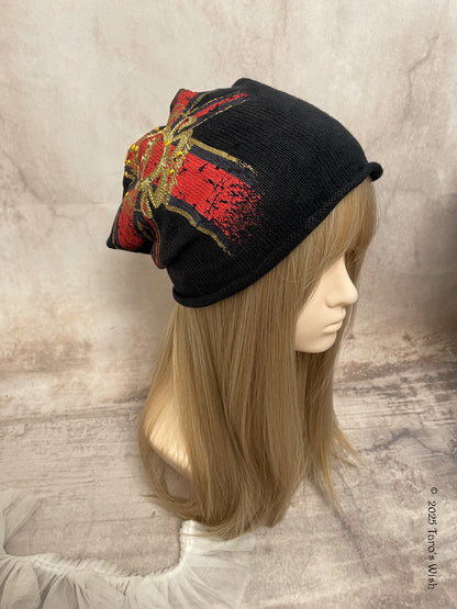 union jack graphic print beanie