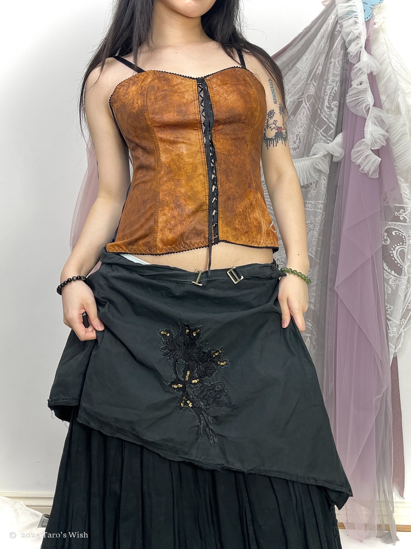 lace up corset, italian label