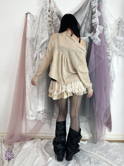 Sunaokuwahara asymmetrical long sleeves cardigan