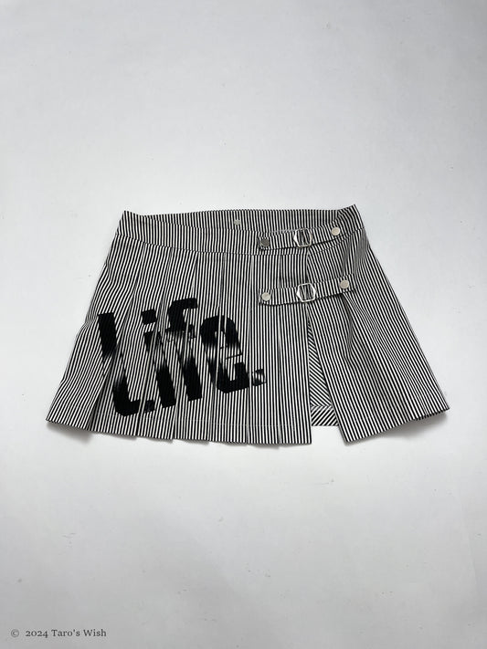 life asymmetric belted mini skirt, euro label