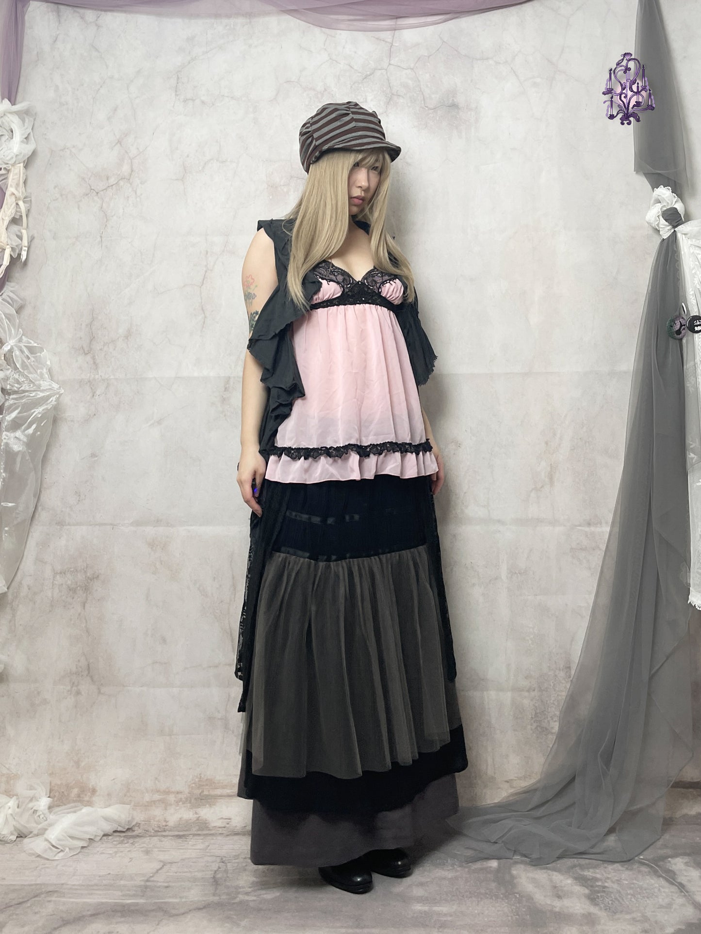 asymmetric pixie maxi skirt, japanese label