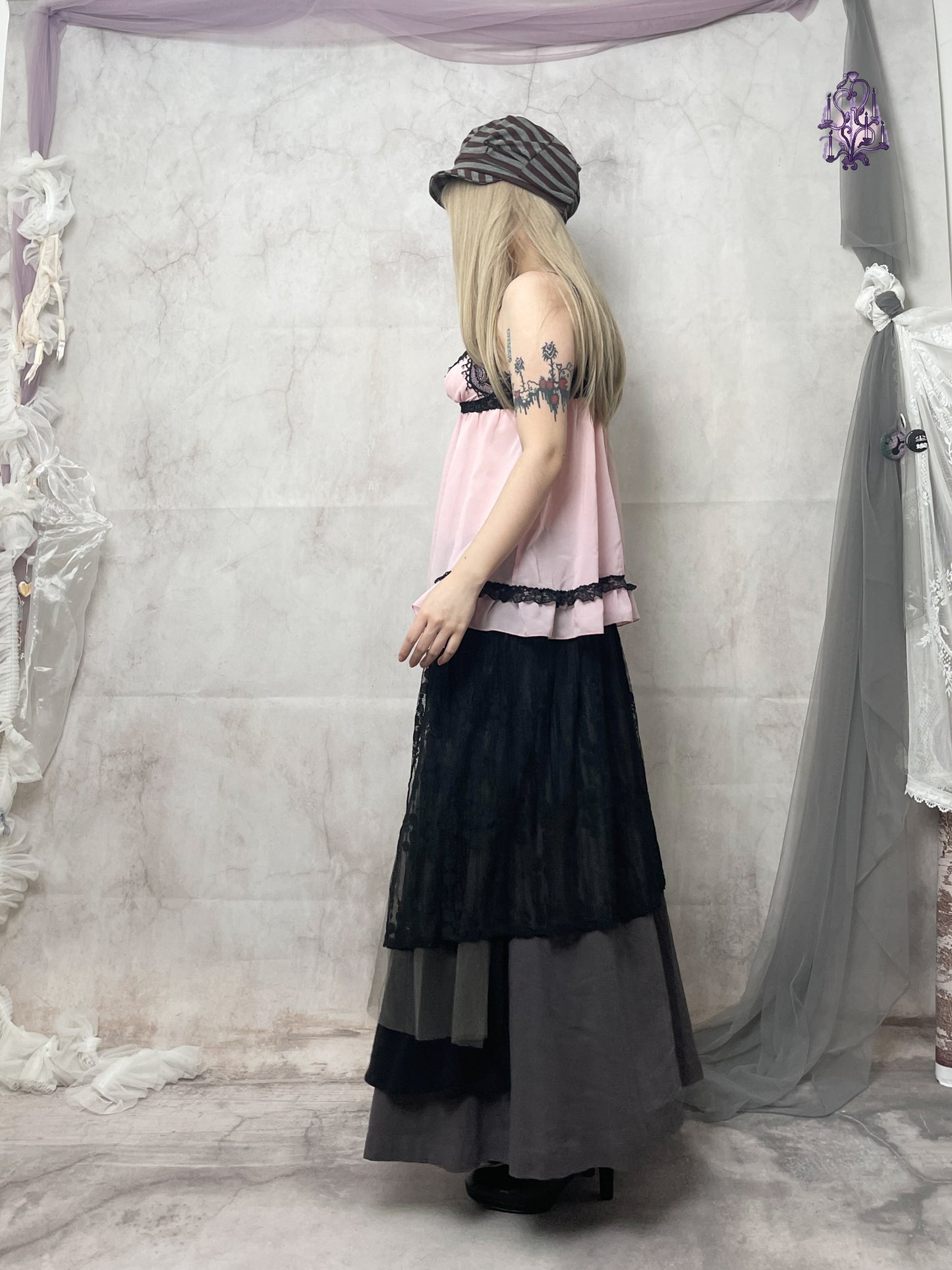 asymmetric pixie maxi skirt, japanese label