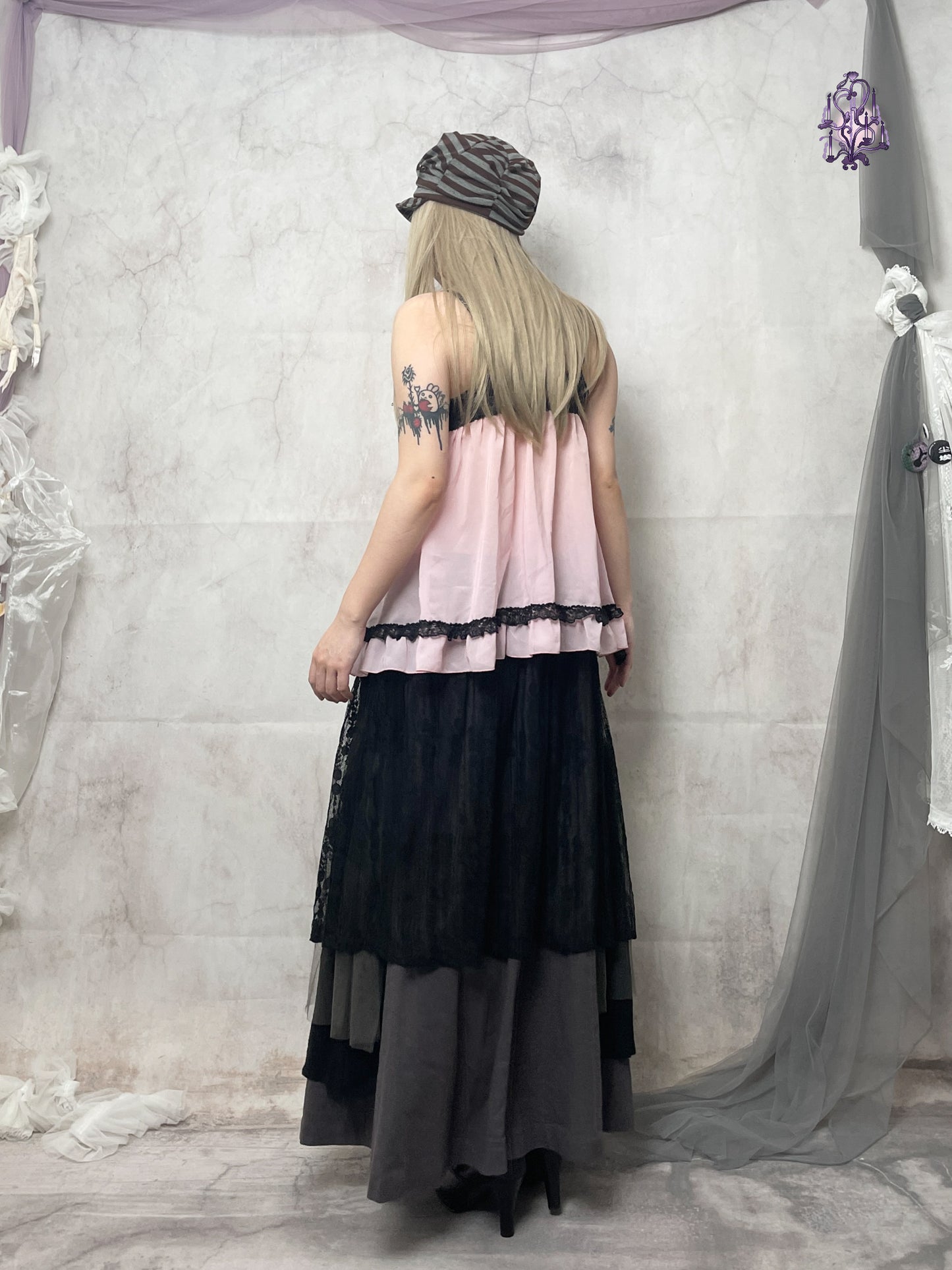 asymmetric pixie maxi skirt, japanese label