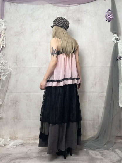 asymmetric pixie maxi skirt, japanese label