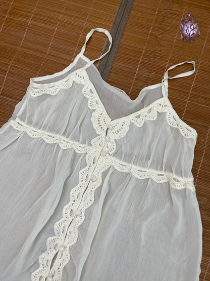 Sheer button up camisole