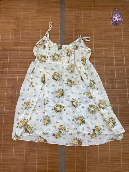 Floral bow tie long camisole