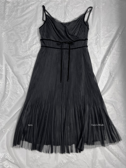 Dark Coquette Pleated Dress