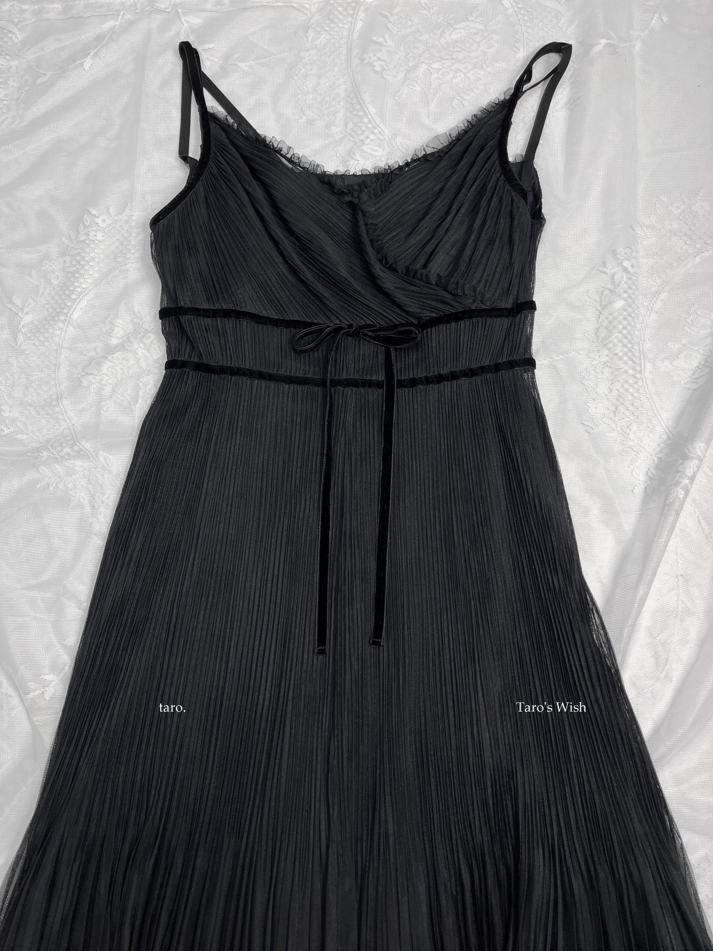 Dark Coquette Pleated Dress