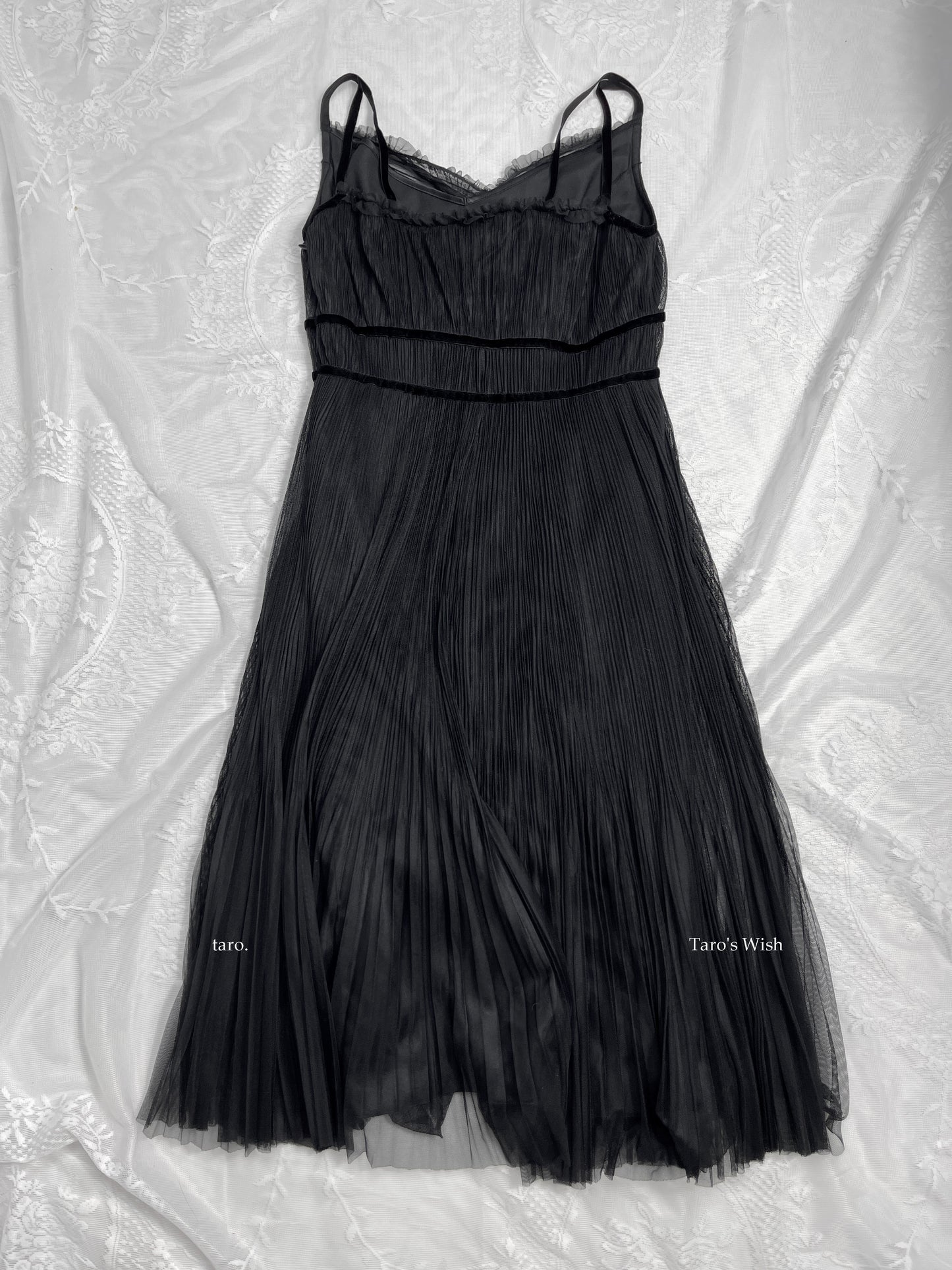 Dark Coquette Pleated Dress