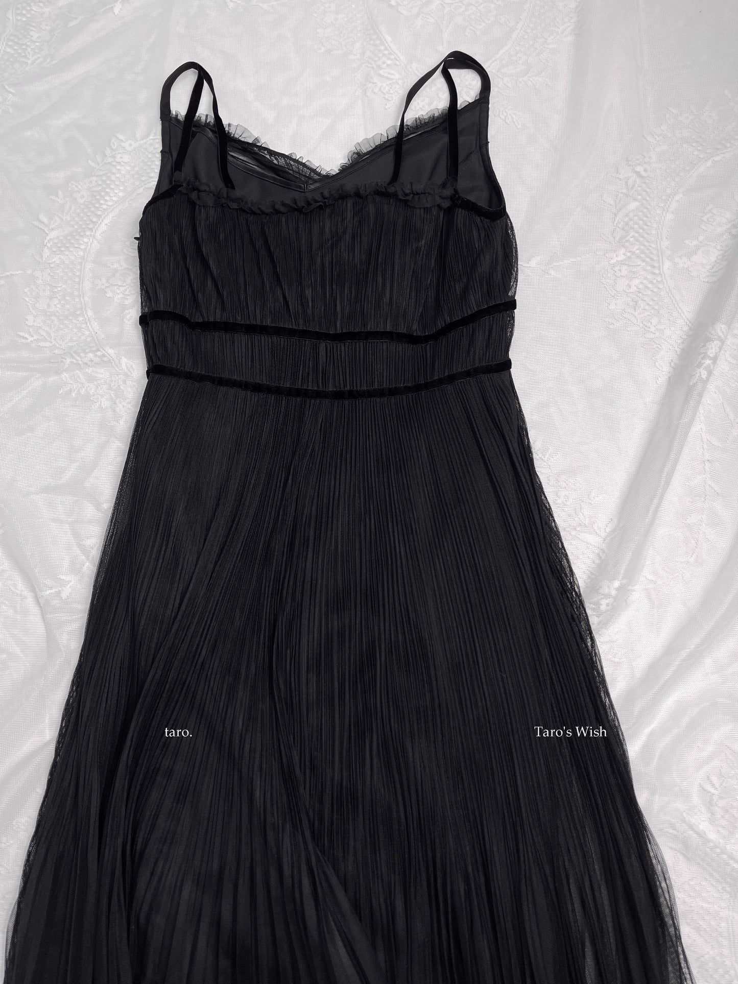 Dark Coquette Pleated Dress