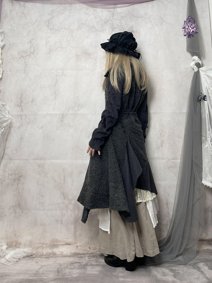 dark fantasy asymmetric coat, euro abel