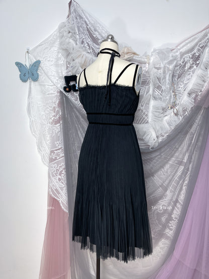 Dark Coquette Pleated Dress