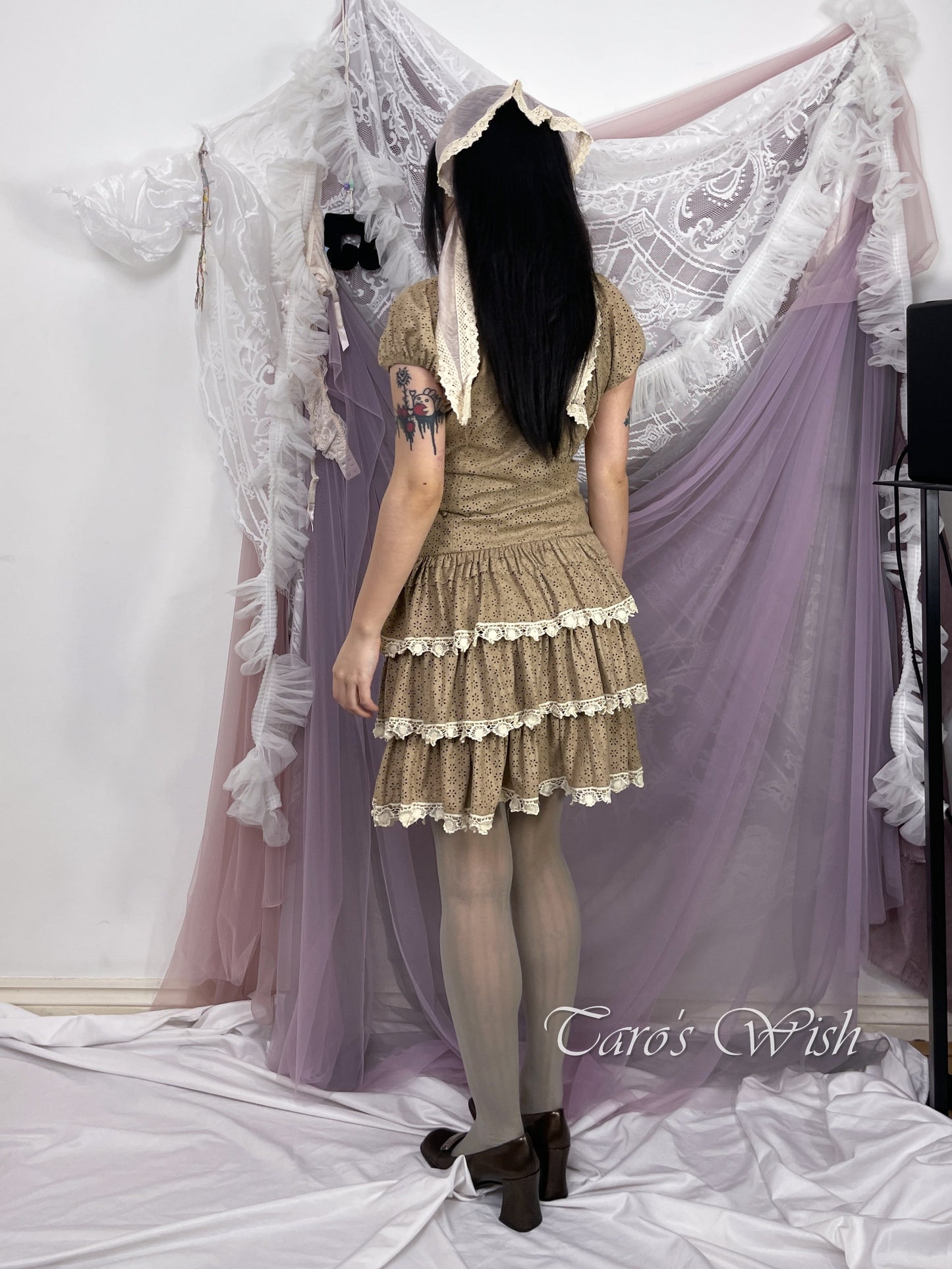 Morgan De Toi suede eyelets lace up Dress