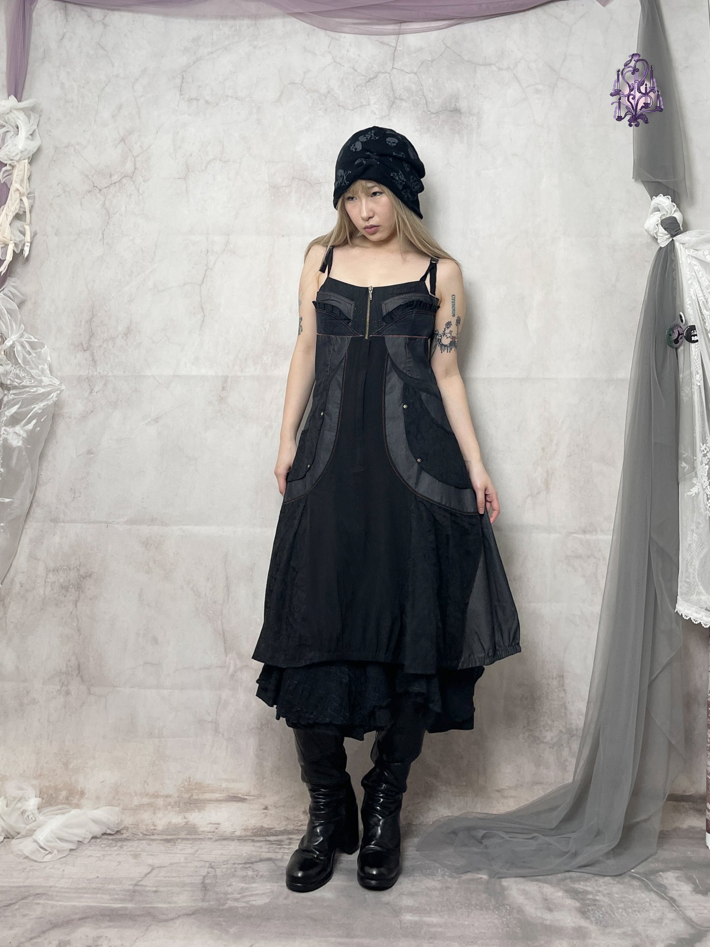 zip up structure dress, euro label