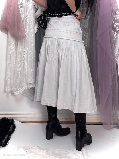 moonveil maxi skirt, japanese label senso unico io comme io