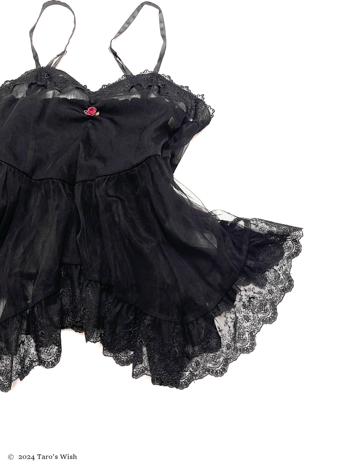 romantic sheer camisole, japanese label axes femme