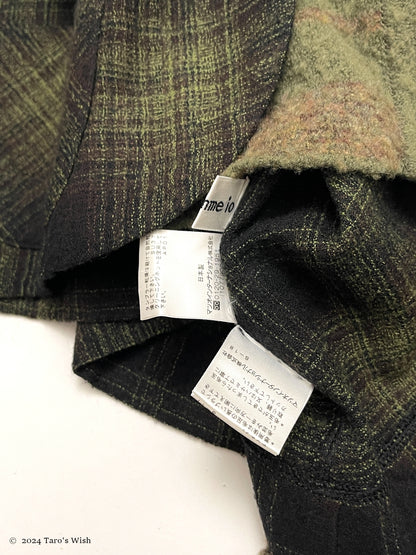 dark green jacket and maxi skirt set, japanese label senso unico