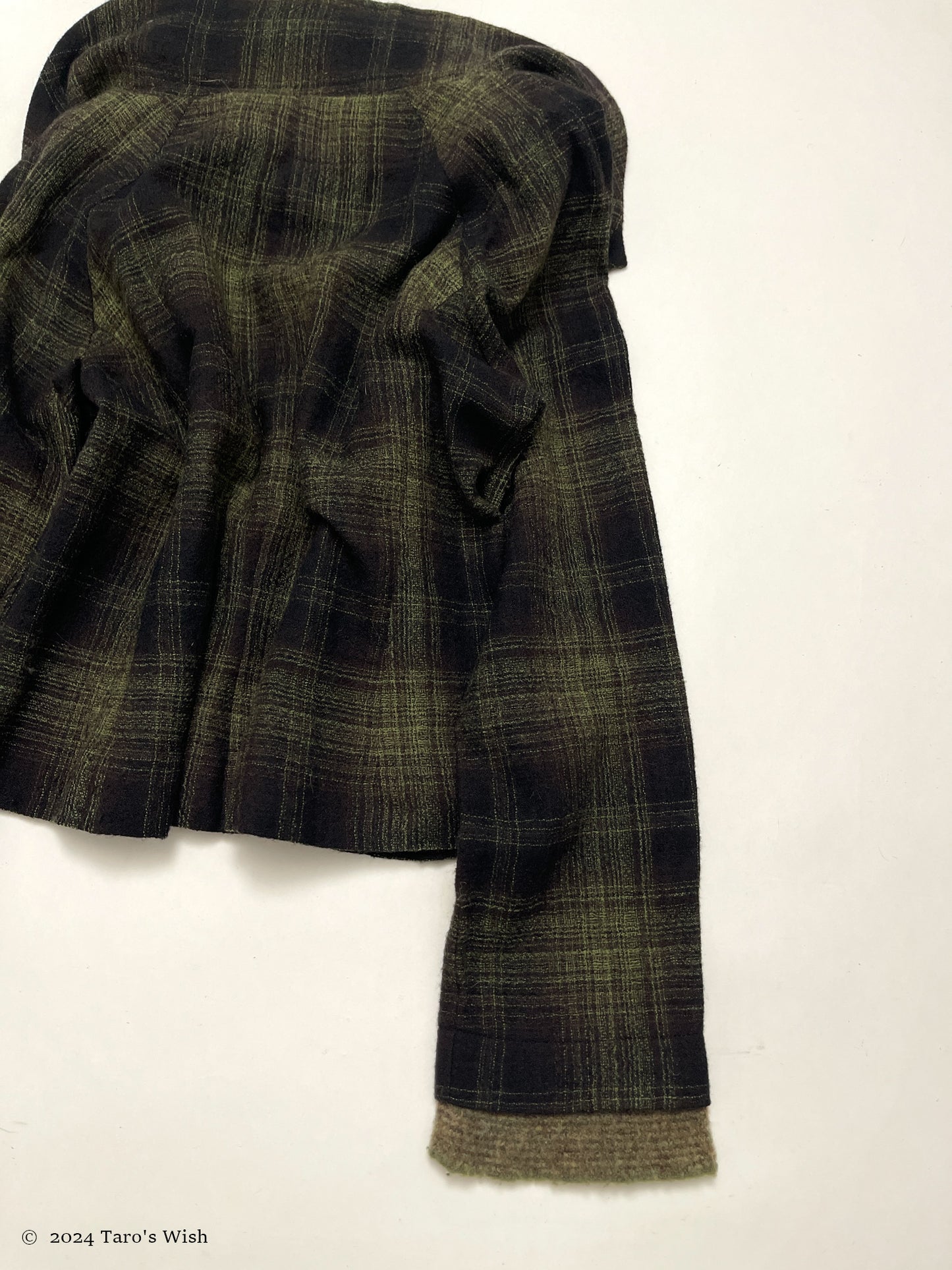 dark green jacket and maxi skirt set, japanese label senso unico