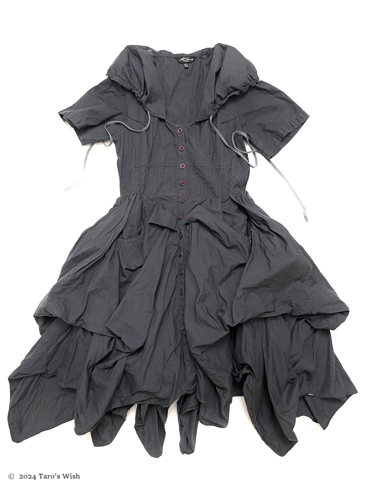 aw2008 button up balloon dress, allsaints