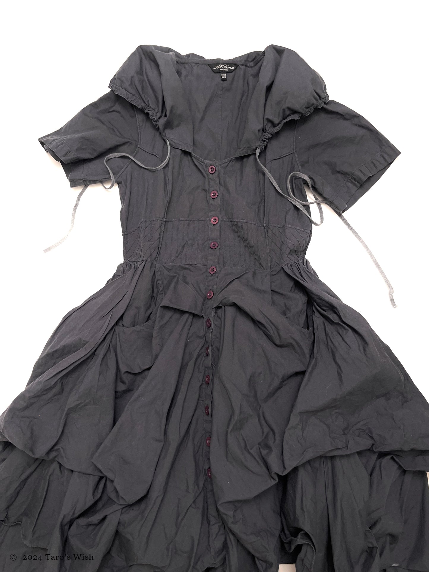 aw2008 button up balloon dress, allsaints