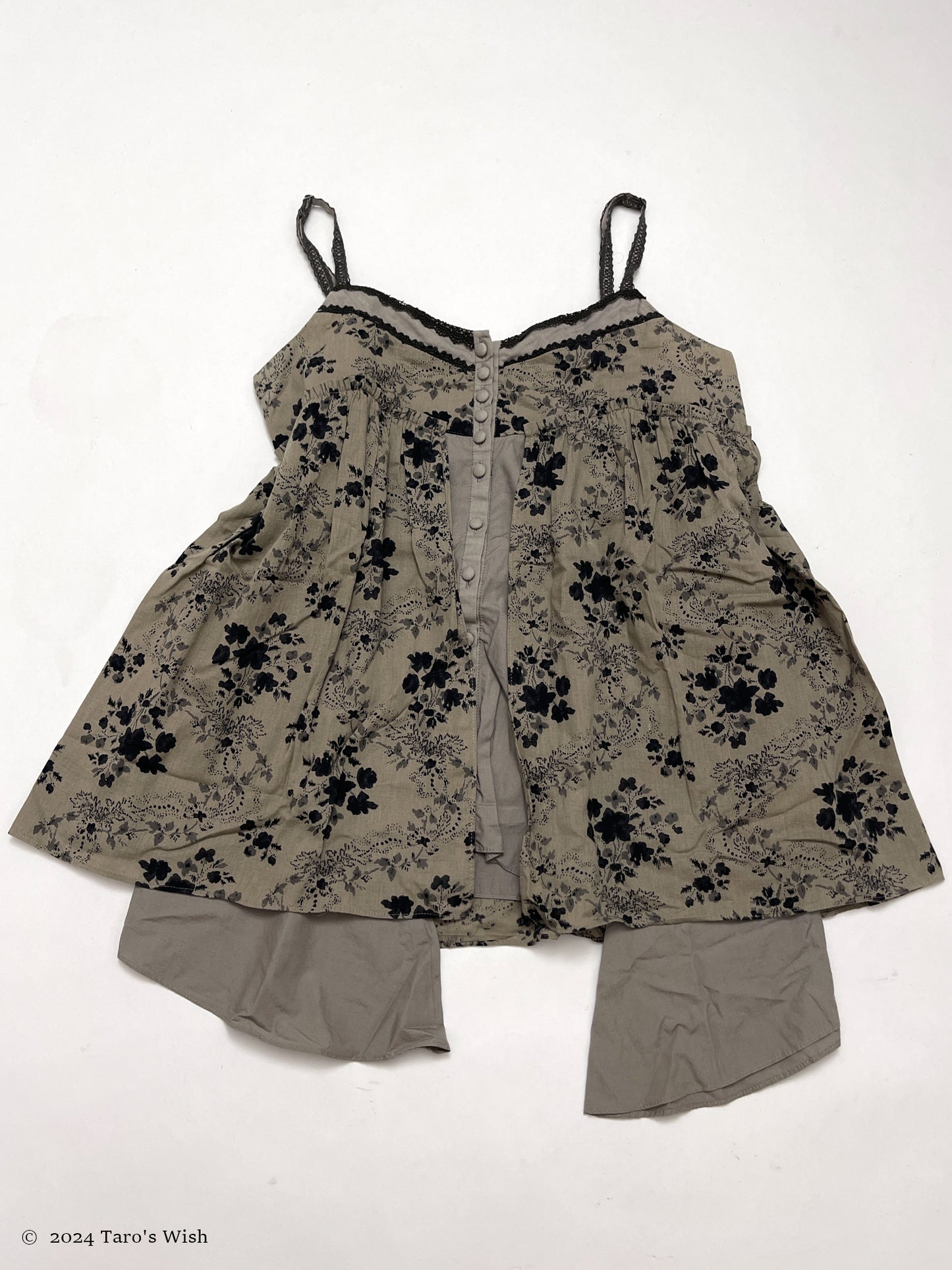 elf button up layered camisole, japanese label