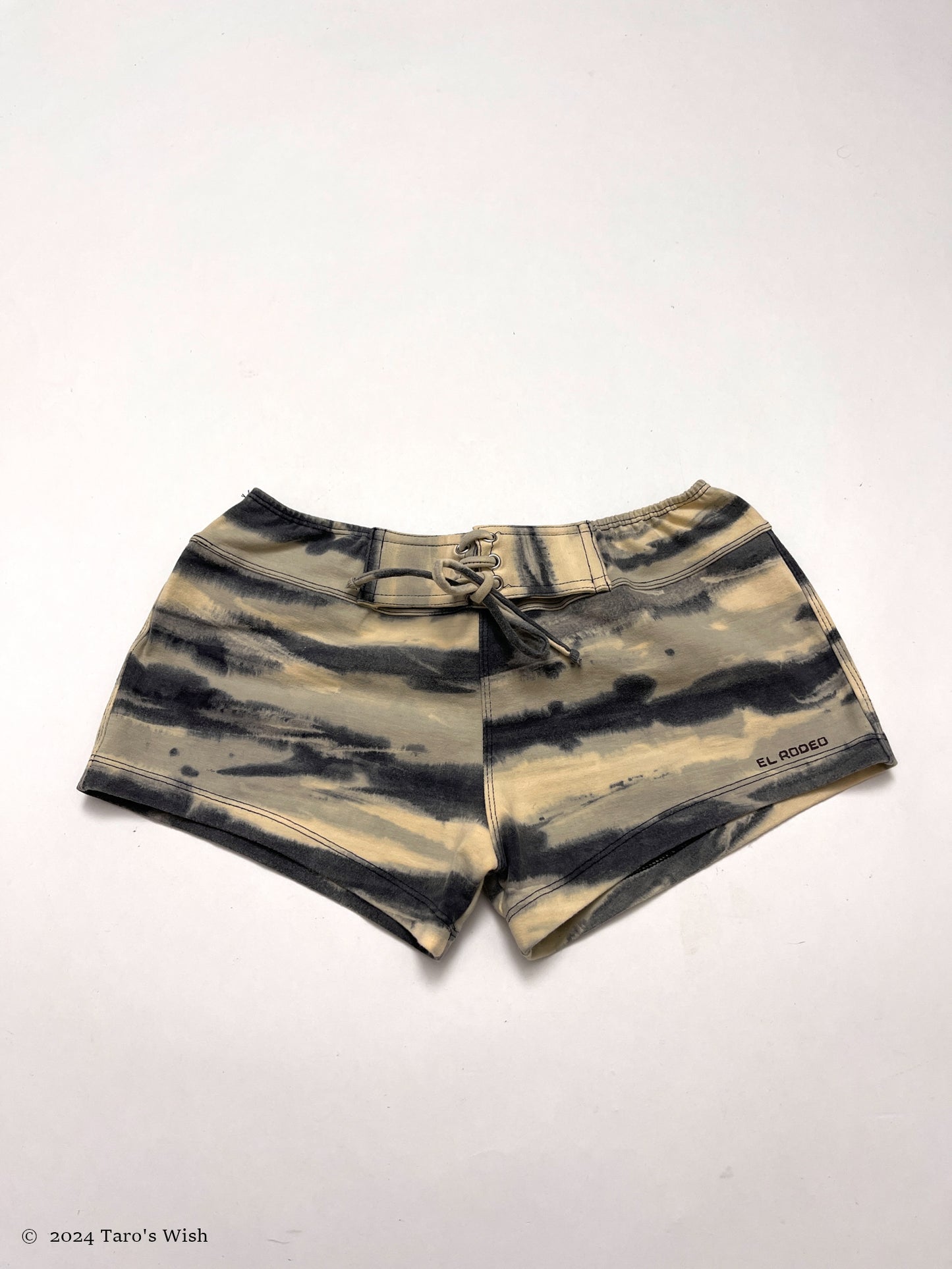 lace up shorts, japanese label el rodeo