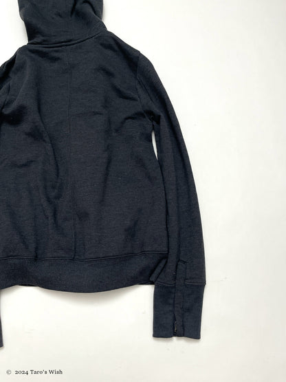 asymmetric zip up hoodie, japanese label