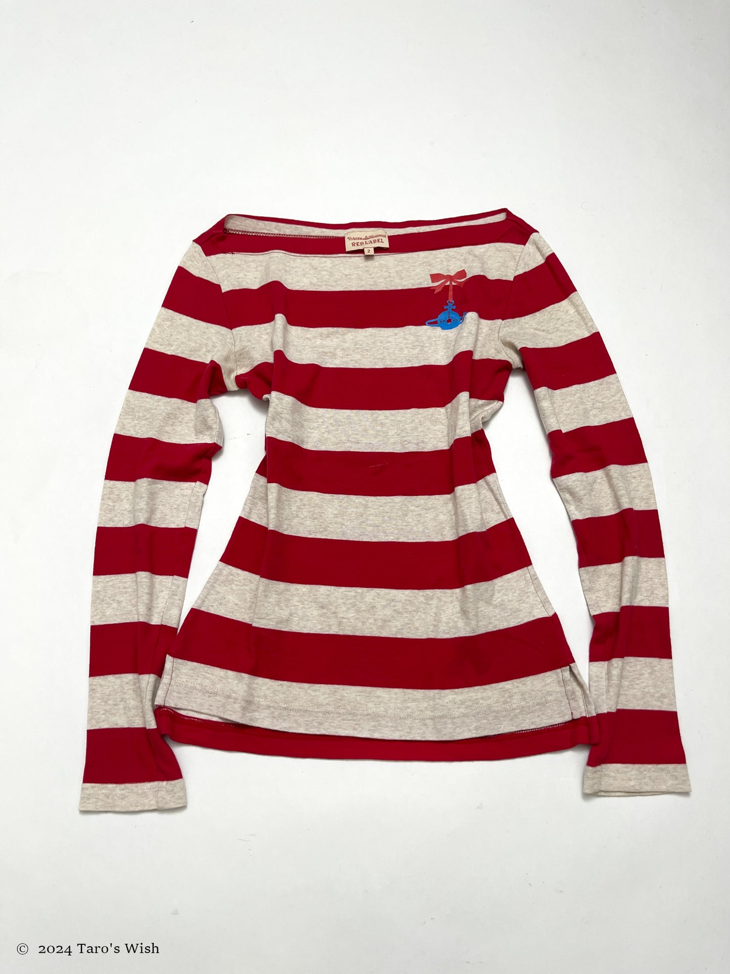 red stripped long sleeves top, vivienne westwood