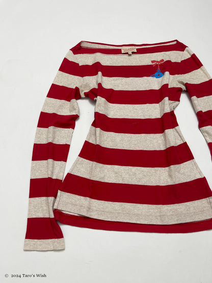 red stripped long sleeves top, vivienne westwood