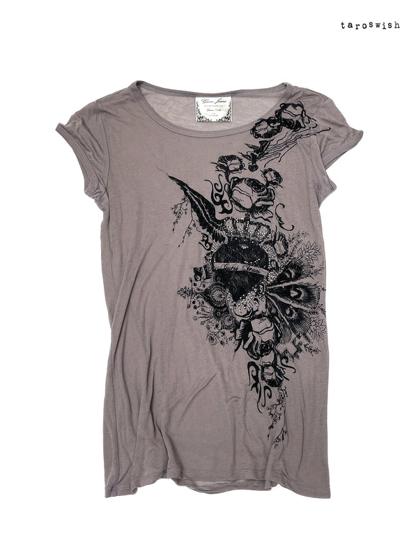 GUESS TRANSLUCENT PRINTED TOP