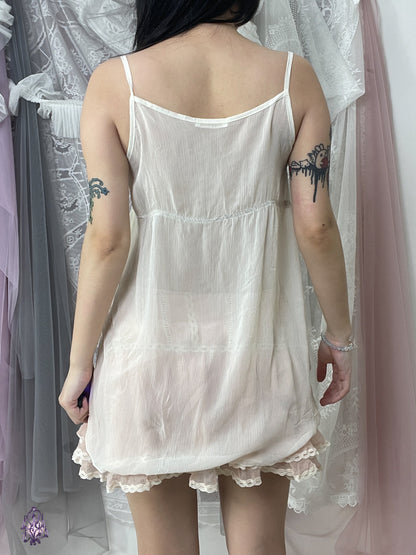 Sheer button up camisole