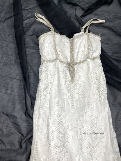 Button Up Cotton Lace Dress