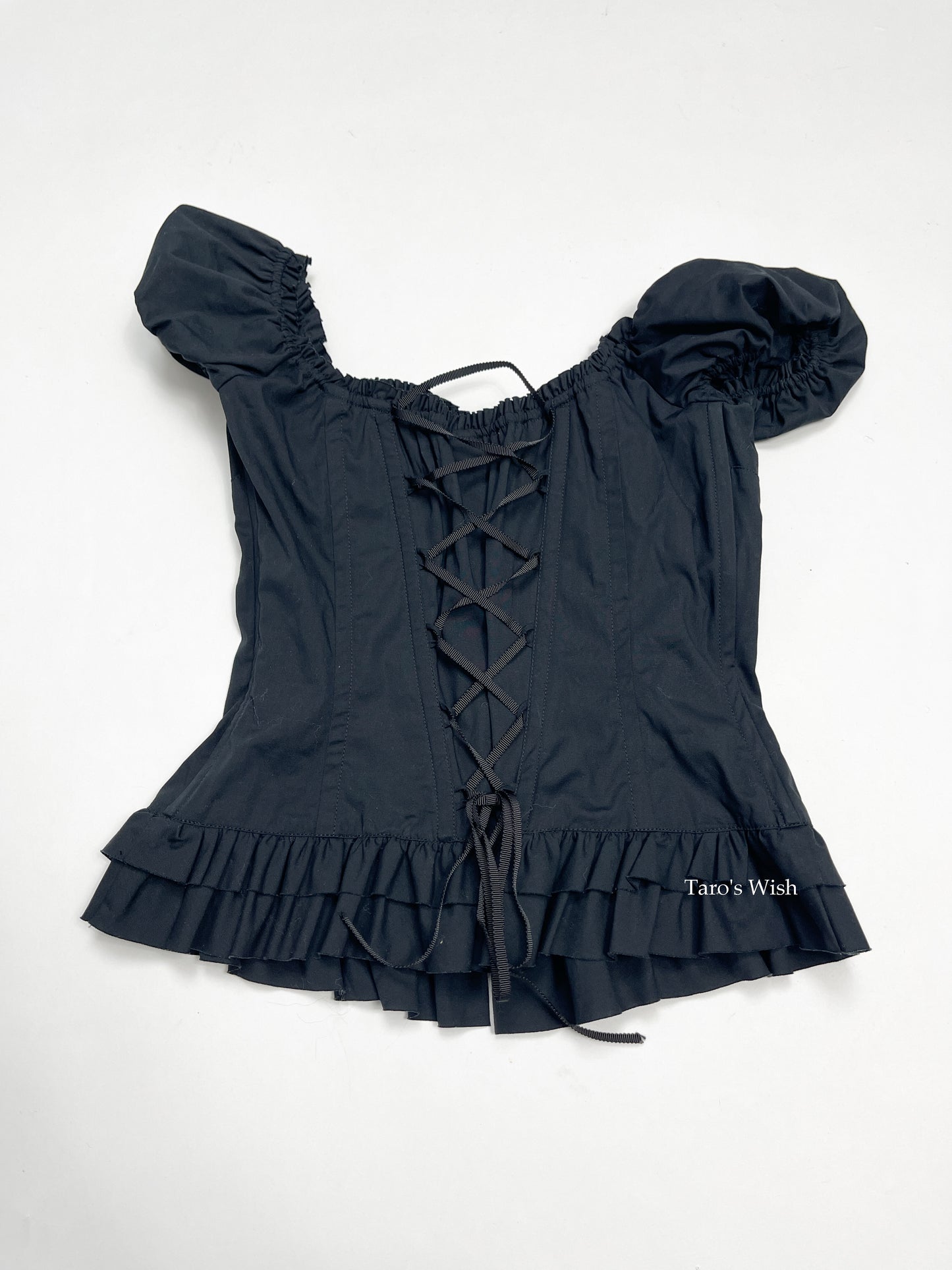 Double Standard Clothing Milkmaid Lace Up Corset Top