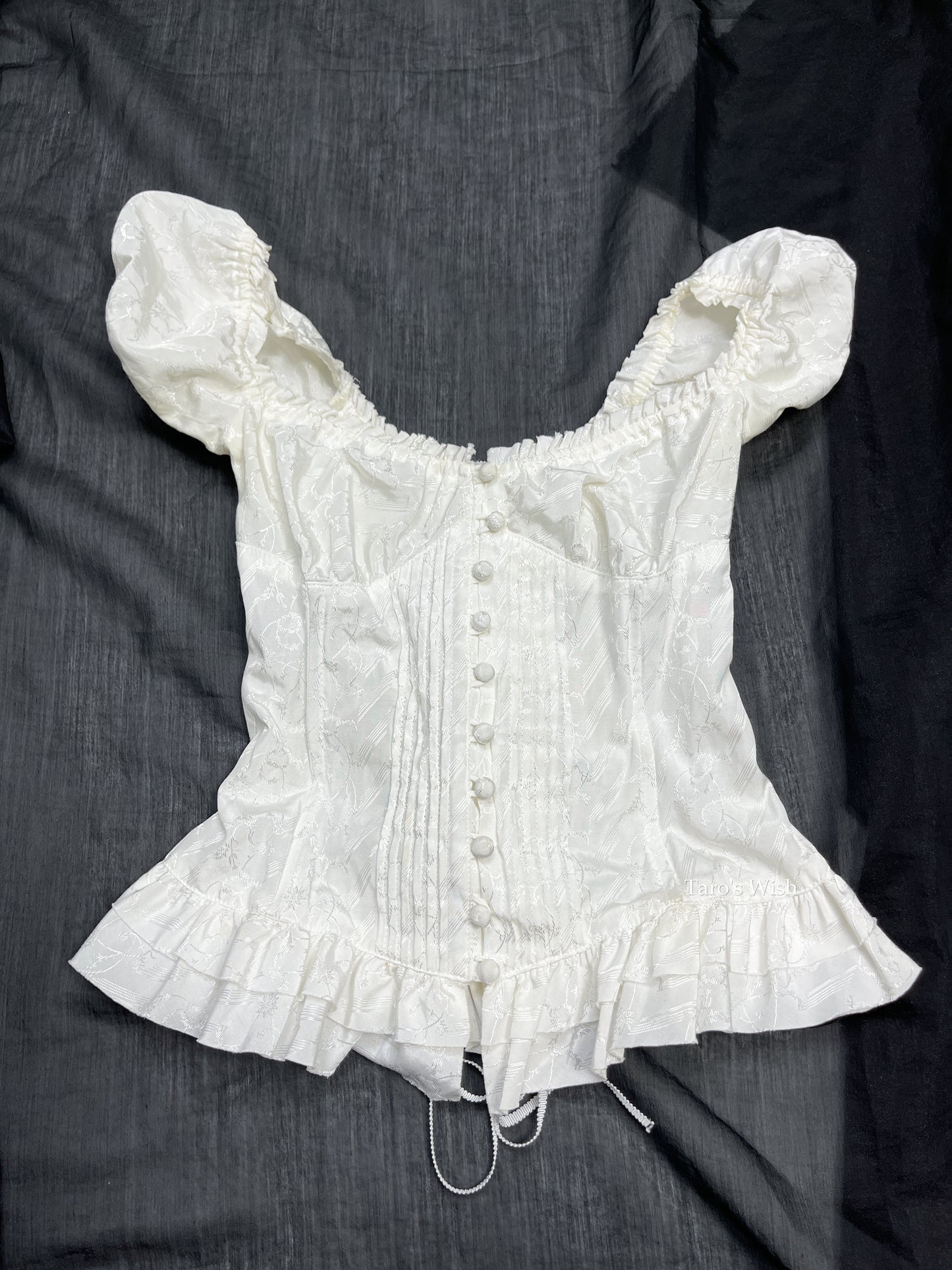 Double Standard Clothing Milkmaid Lace Up Corset Top