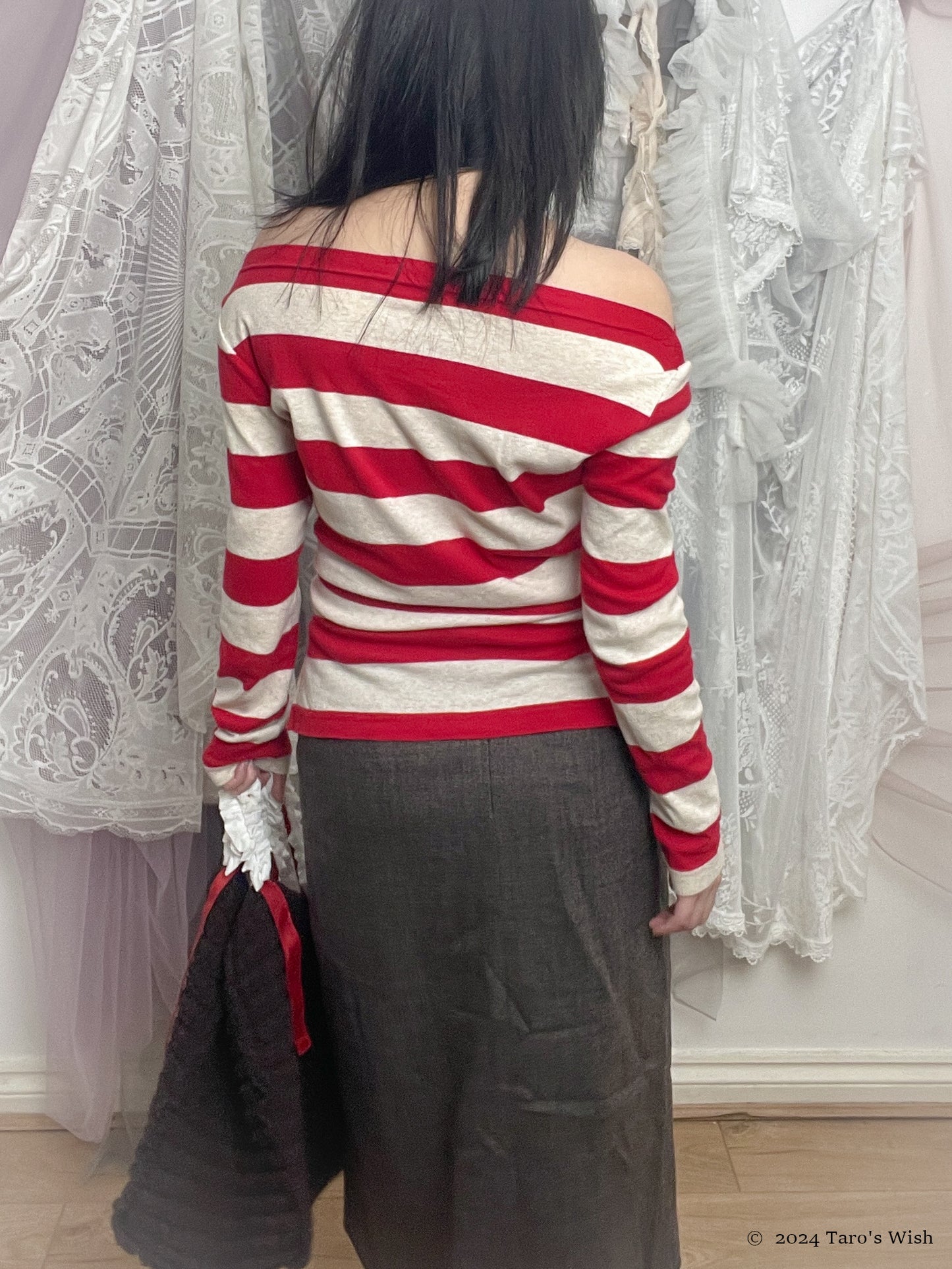 red stripped long sleeves top, vivienne westwood