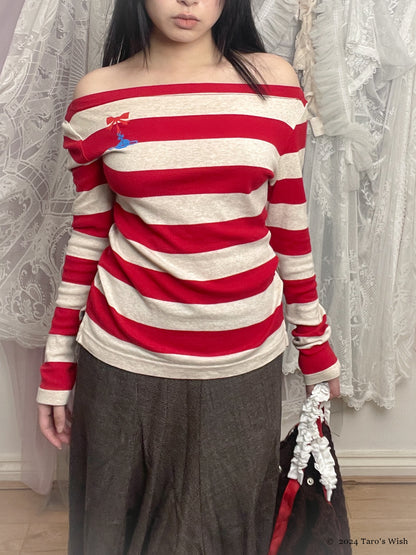 red stripped long sleeves top, vivienne westwood