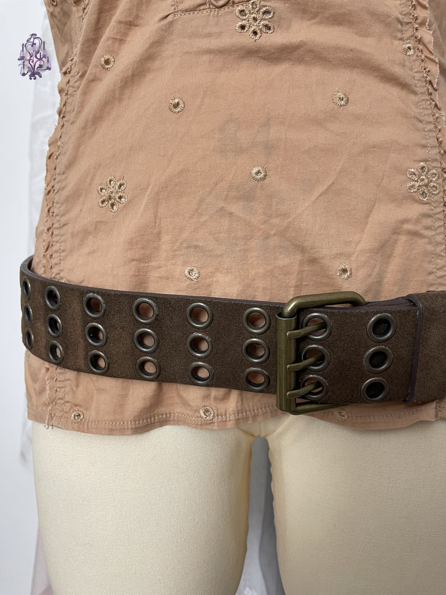 full rivets belt (real leather)