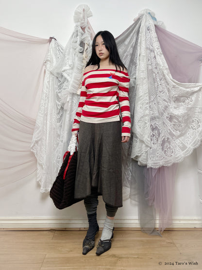 red stripped long sleeves top, vivienne westwood