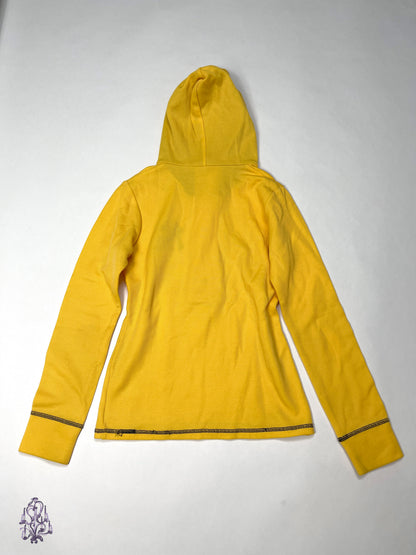 NY button up long sleeves hoodie in yellow